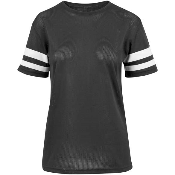 Women&#39;s mesh stripe tee