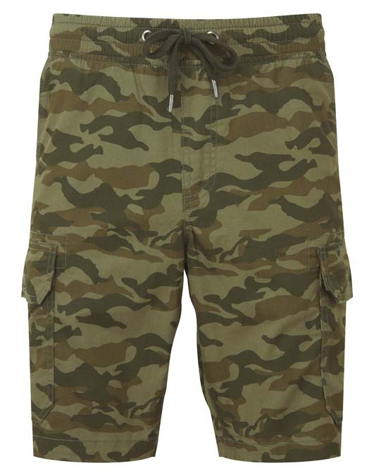 Men’s camo cargo utility shorts