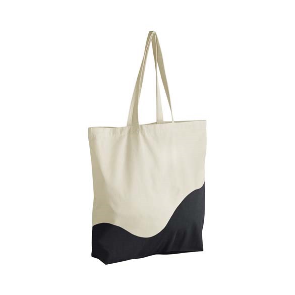 Organic cotton wave print maxi tote